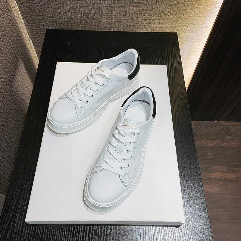 Genuine Leather White Sneakers