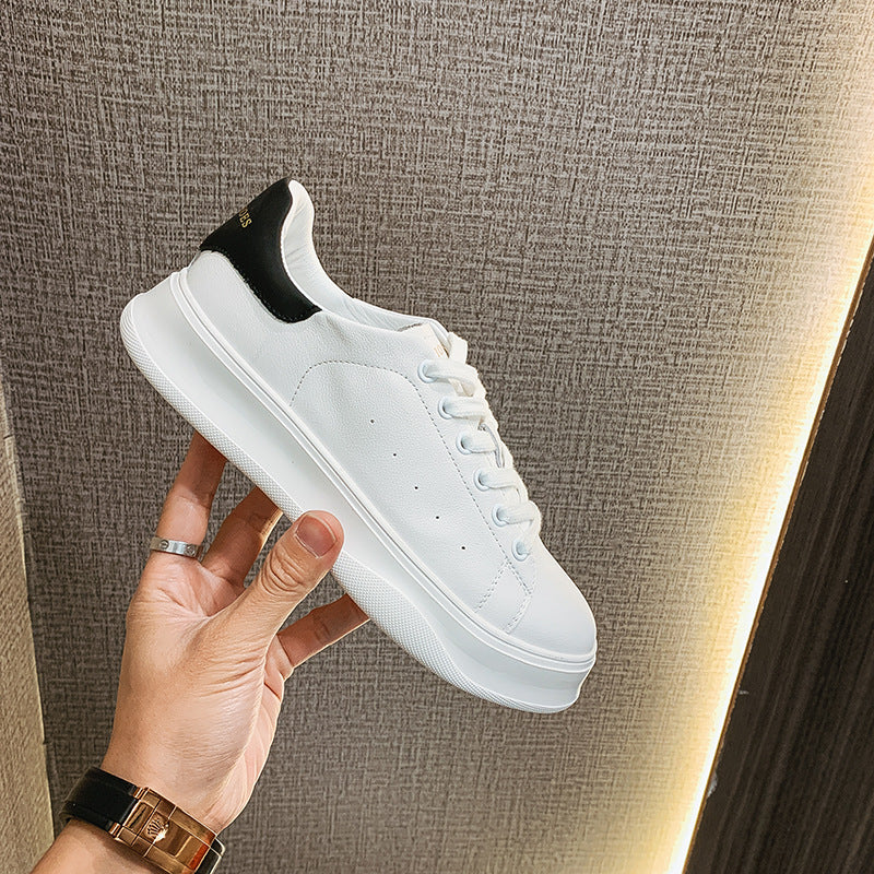 Genuine Leather White Sneakers