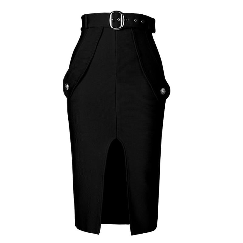 Split Hip Wrap All-match Bandage Skirt