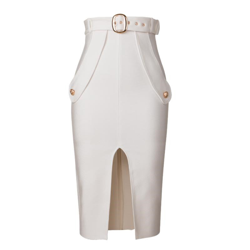 Split Hip Wrap All-match Bandage Skirt