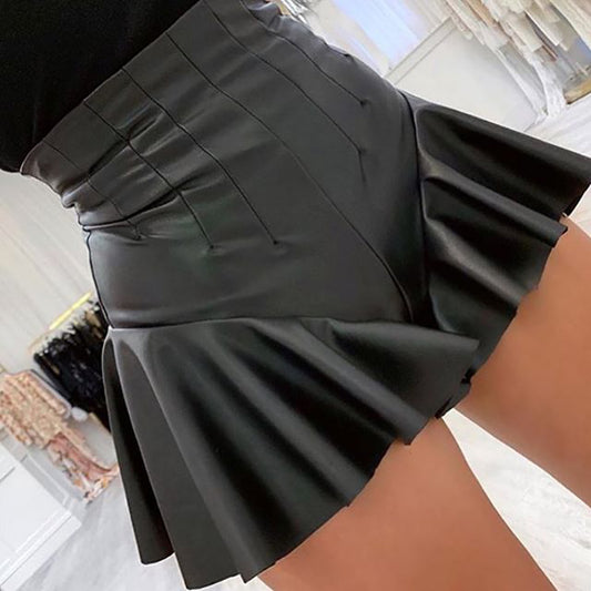 Short Black Wide Skirt