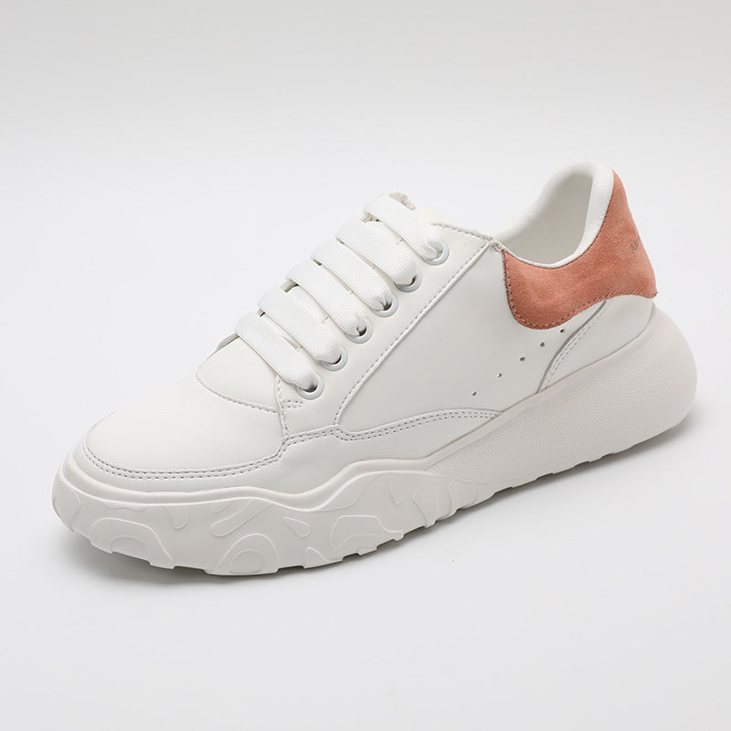 Trifle Platform All-Match Genuine Leather Trainers