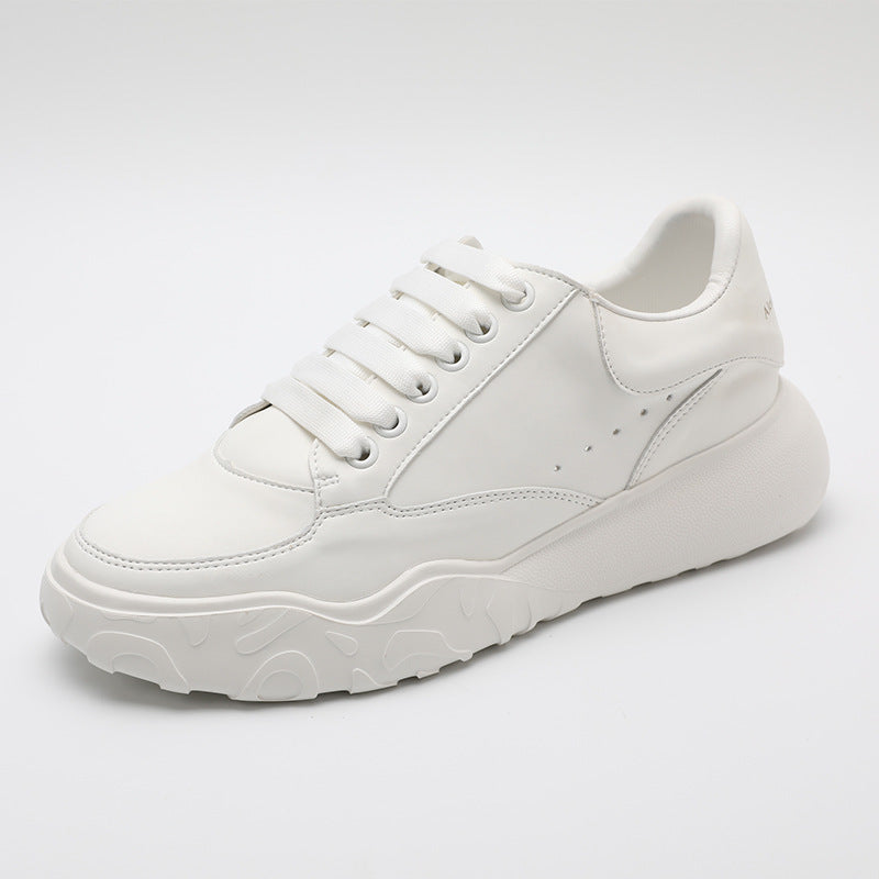 Trifle Platform All-Match Genuine Leather Trainers