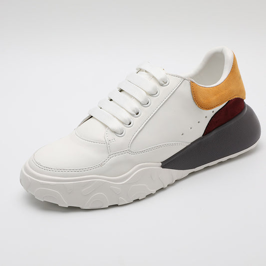 Trifle Platform All-Match Genuine Leather Trainers