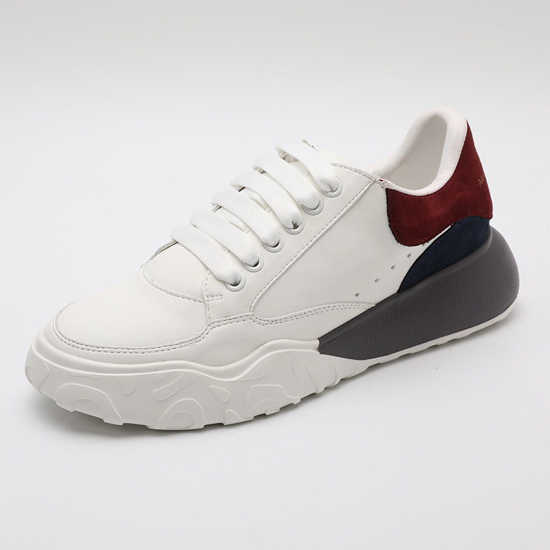 Trifle Platform All-Match Genuine Leather Trainers