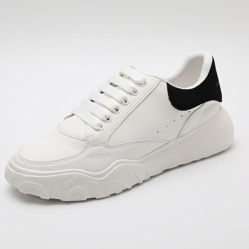 Trifle Platform All-Match Genuine Leather Trainers