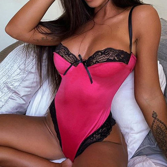 Lace Patchwork Bodysuit