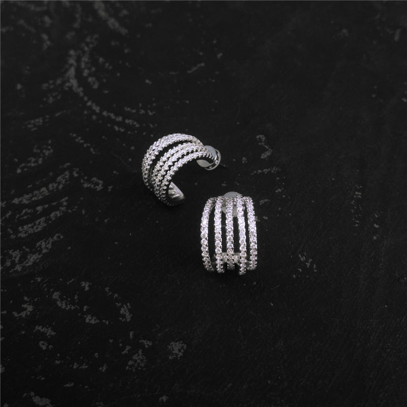 Round Hoop Earrings Women Fashion Temperament Personality Earrings