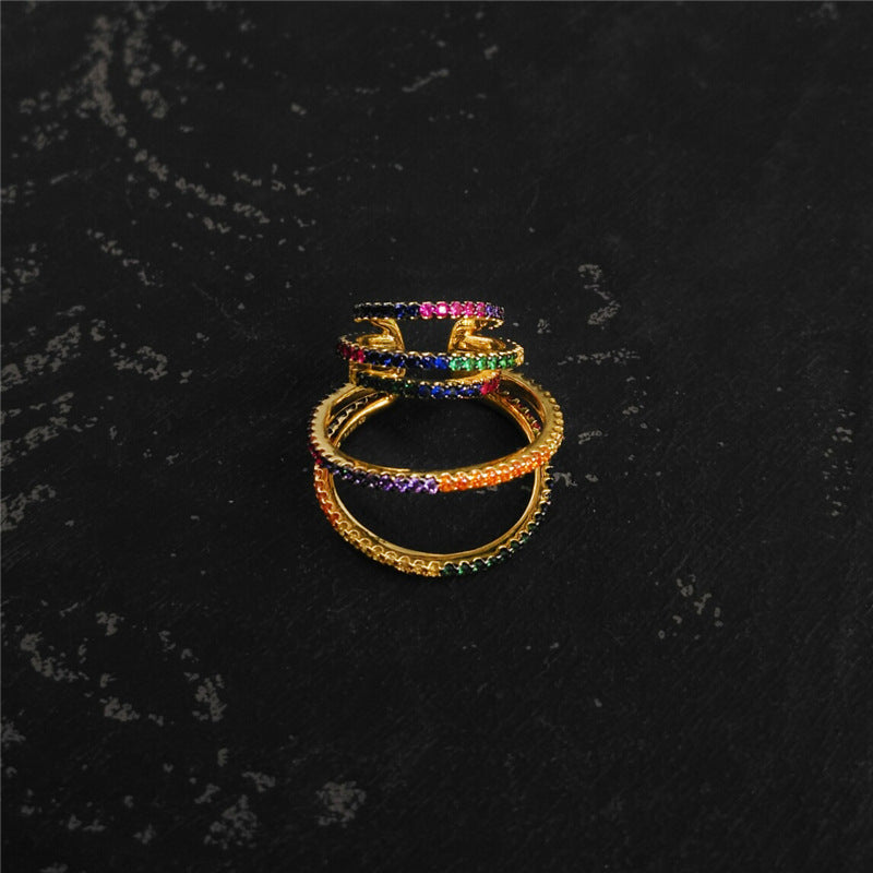 Round Hoop Earrings Women Fashion Temperament Personality Earrings