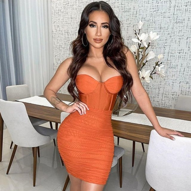 Spaghetti-Strap Party Dress For Women