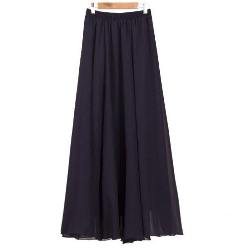 High-Waist Chiffon Skirt