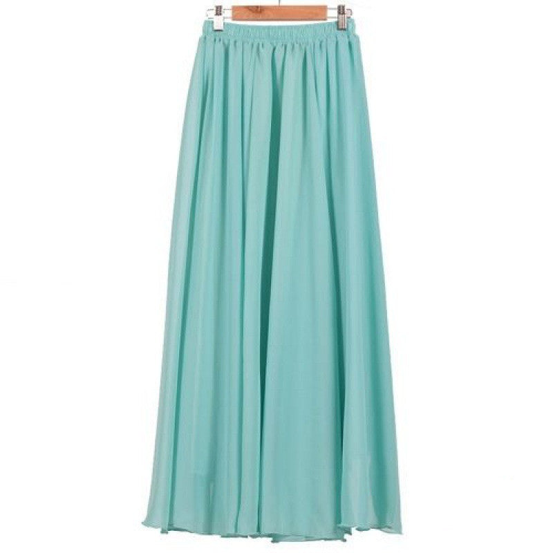 High-Waist Chiffon Skirt