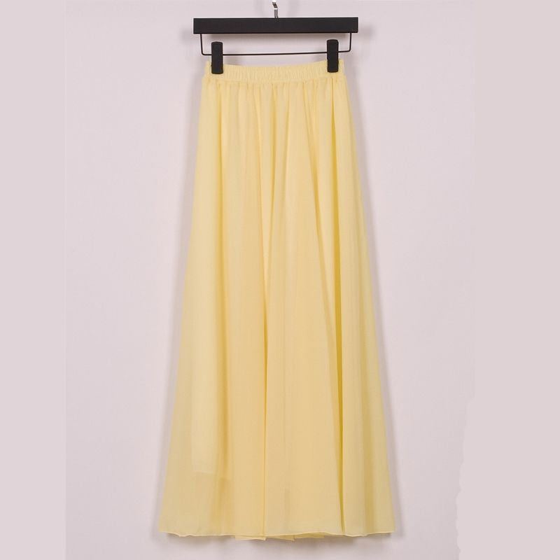 High-Waist Chiffon Skirt