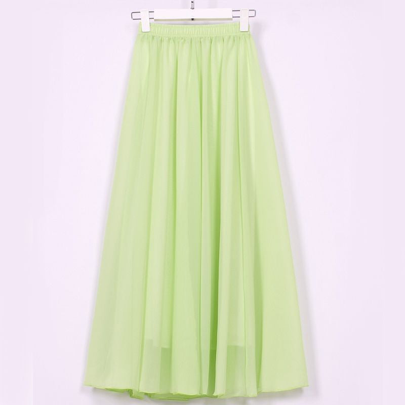 High-Waist Chiffon Skirt