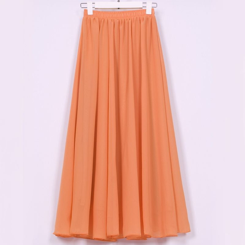 High-Waist Chiffon Skirt