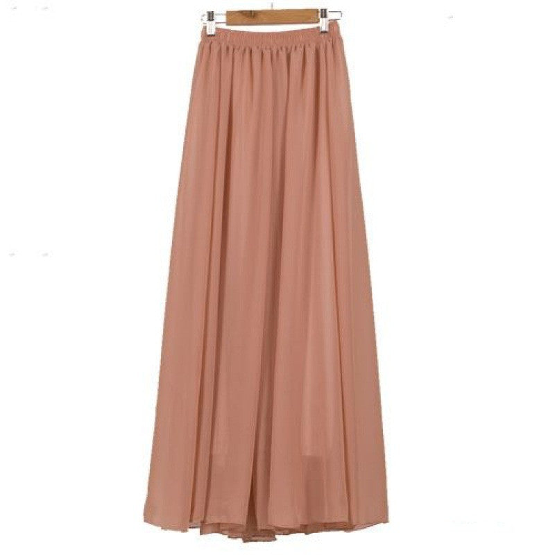 High-Waist Chiffon Skirt