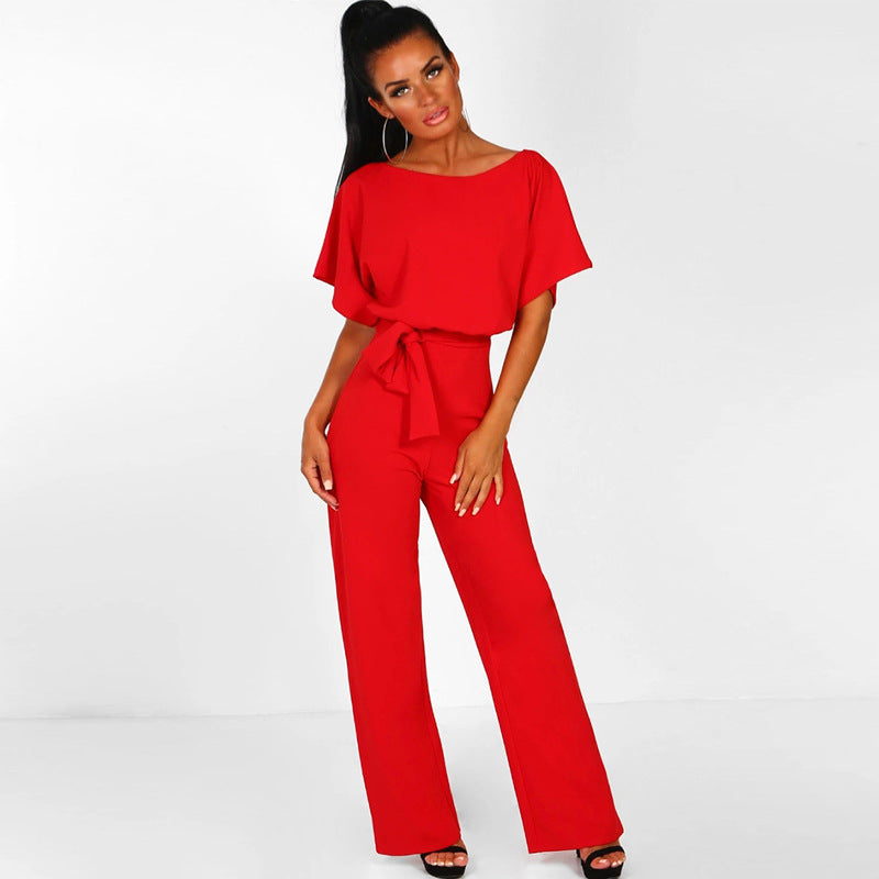 Slim Strappy Female Jumpsuit