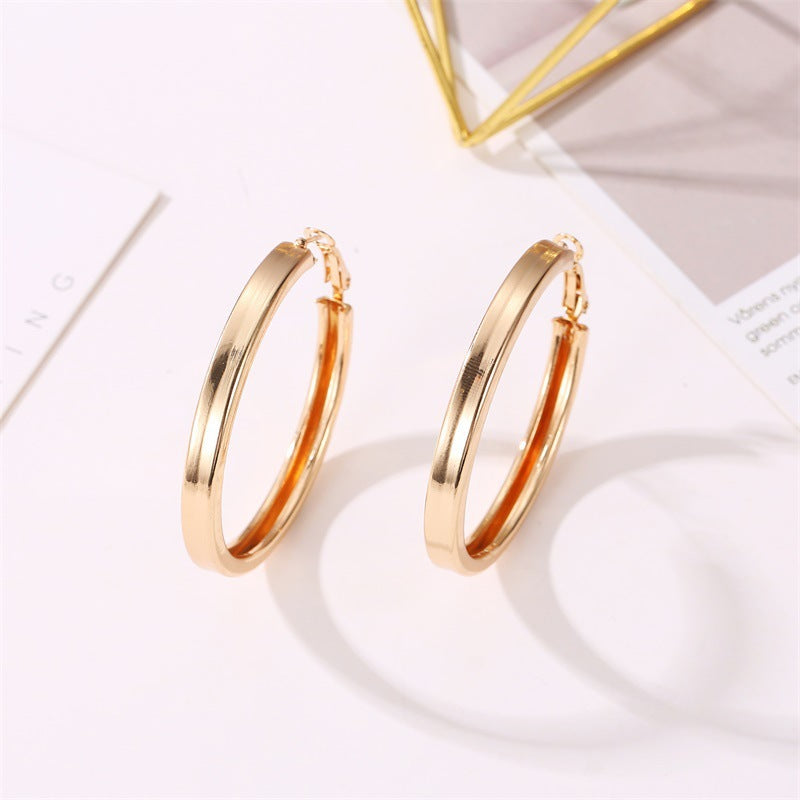 Big Hoop Earrings For Women Gold Silver Colour