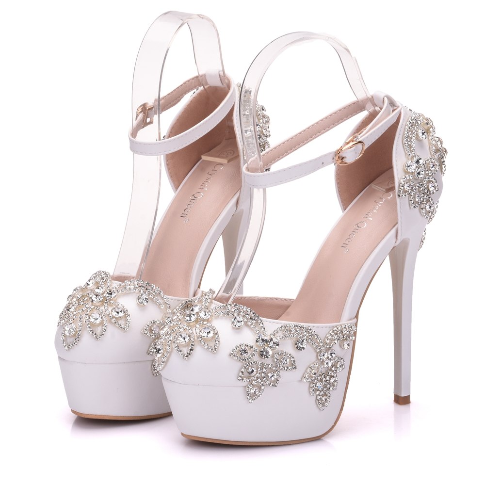 Rhinestone Beaded Tassel Chain High-Heel Sandals