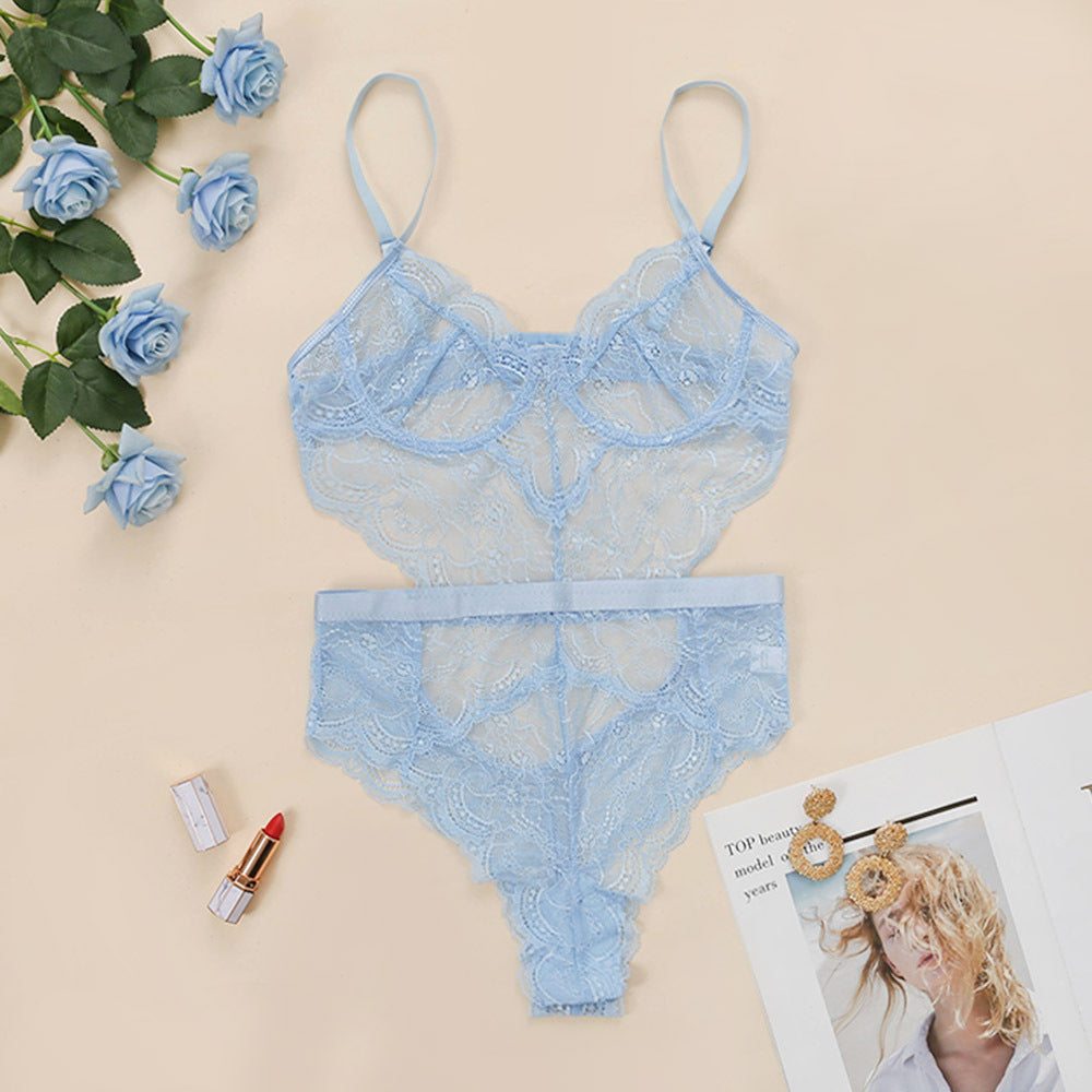 Lace Slim-Fit One-Piece Lingerie Bodysuit