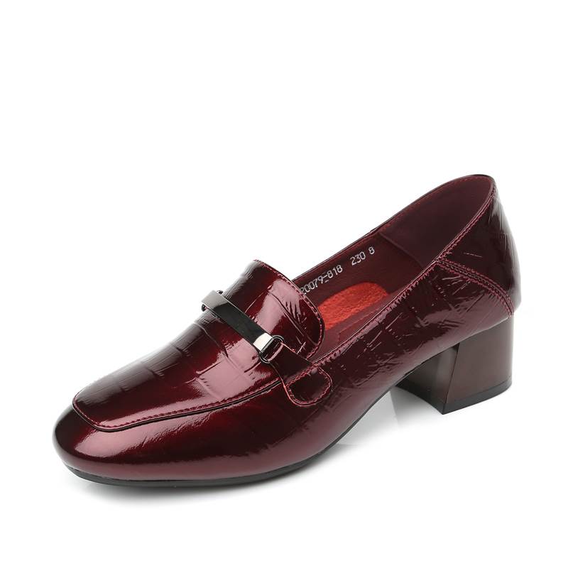 New-Style Thick-Heel Comfortable Leather Shoes