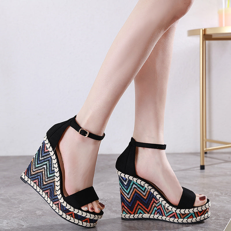 Slope-Heel Sandals For Women