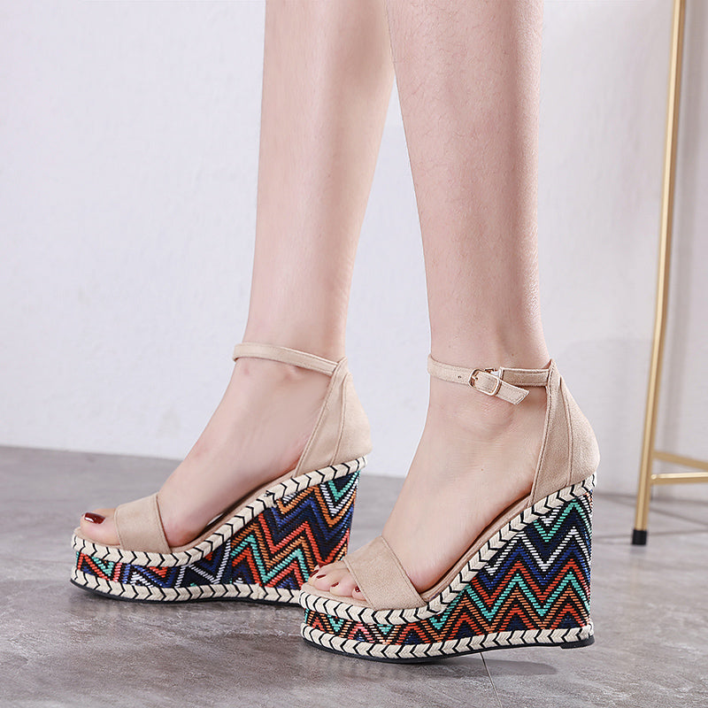 Slope-Heel Sandals For Women