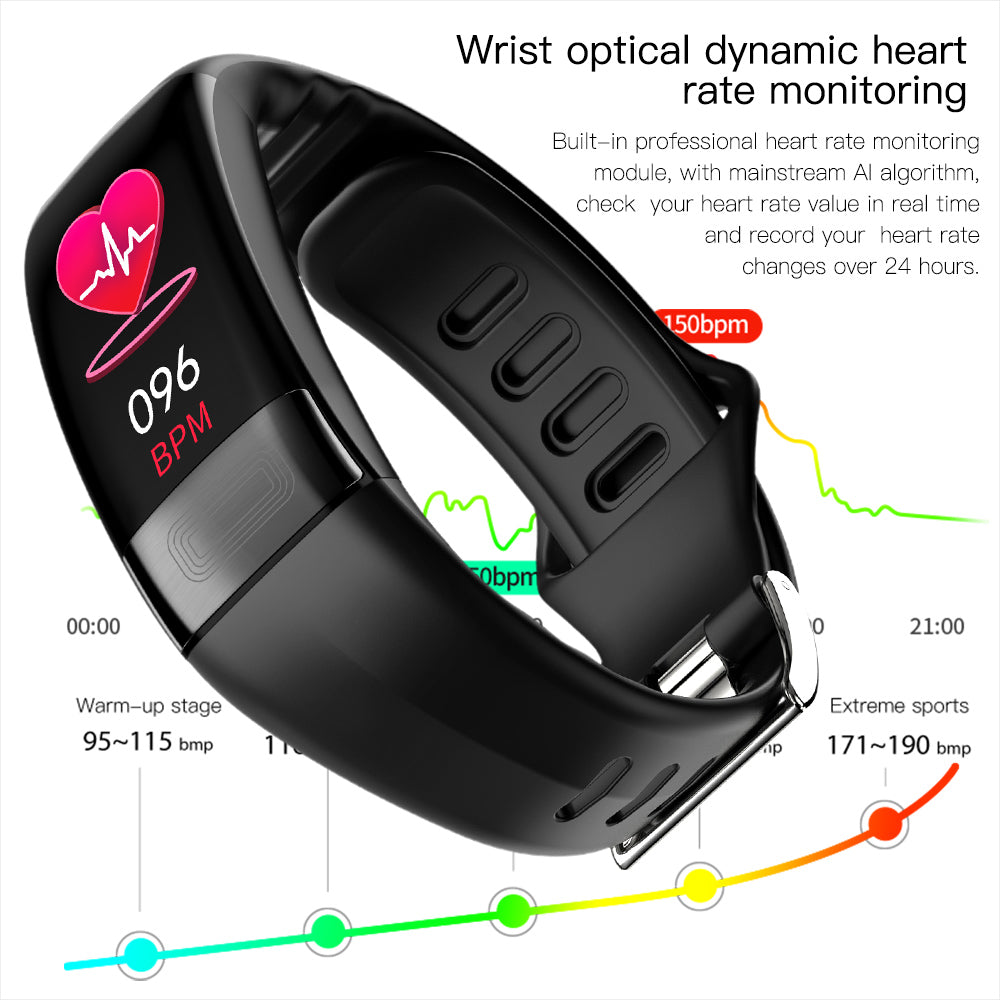 Body Temperature Smart Bracelet - ECG, Heart Rate, Blood Pressure Blood & Oxygen Health Test Watch