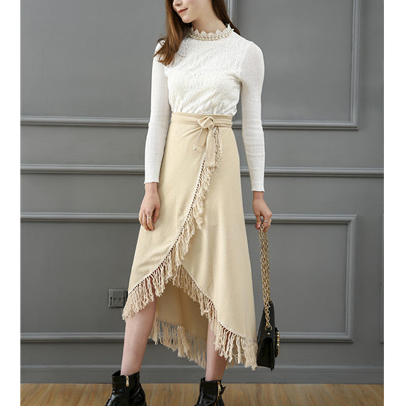 Fringed Hip Skirt For Women