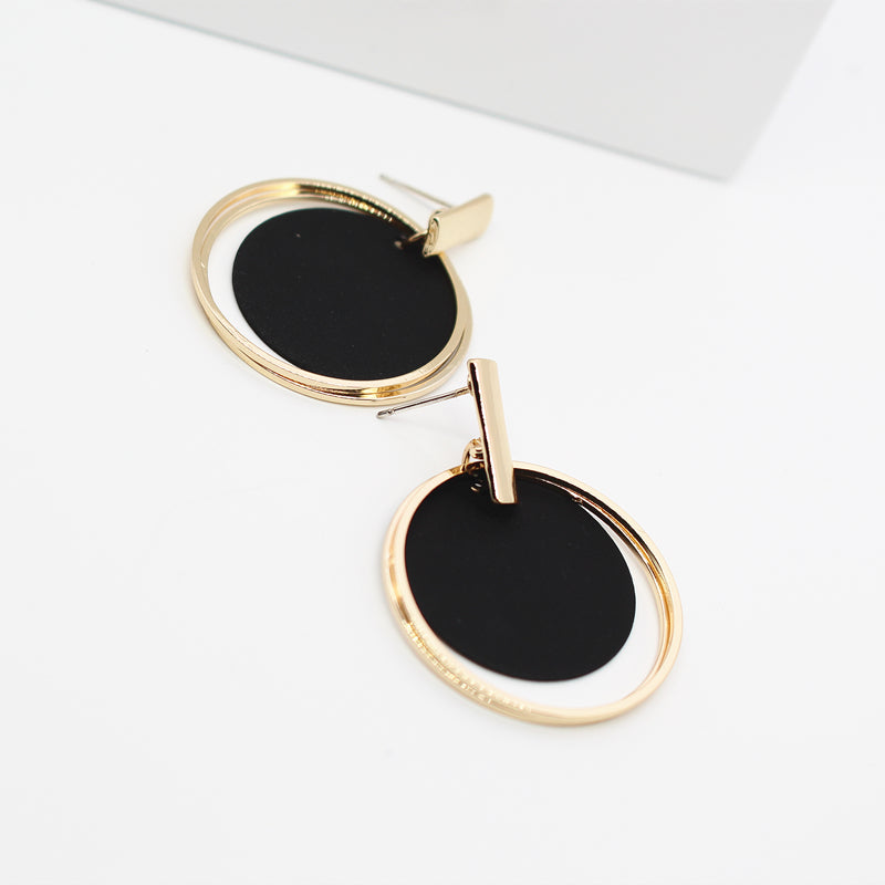 Sterling silver double hoop earrings