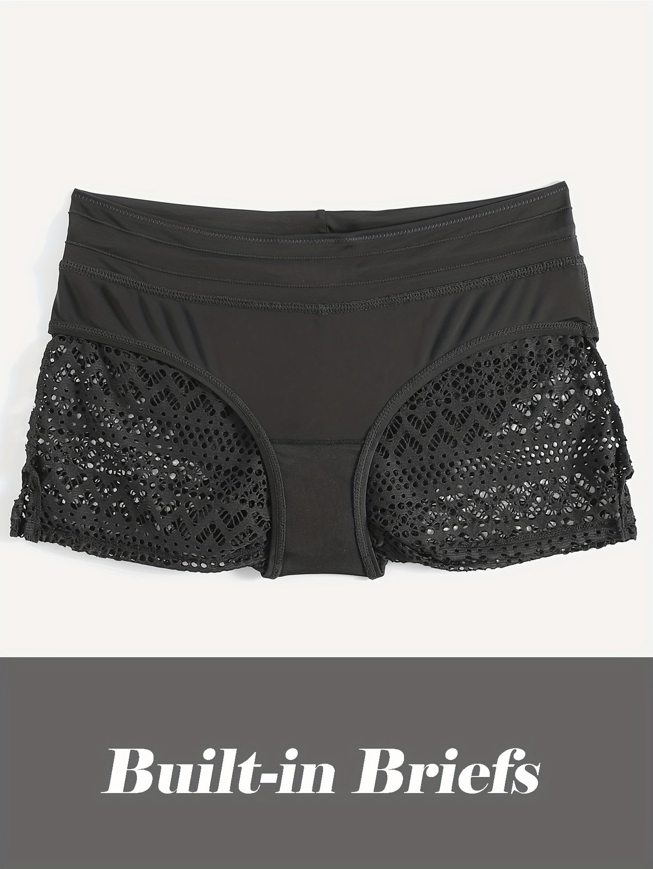 Contrast Mesh Swim Shorts