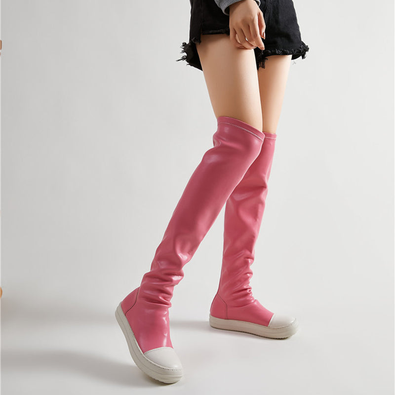 Women's Waterproof Platform Long Boots