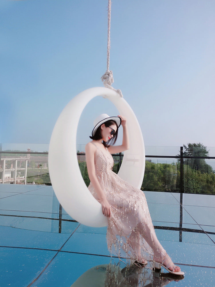Women's Beach Sequin Suspender Backless Dress