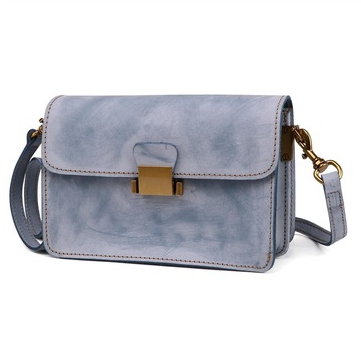 Foggy Wax Leather Handbag