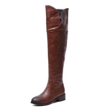 Over-Knee Low-Heel Boots