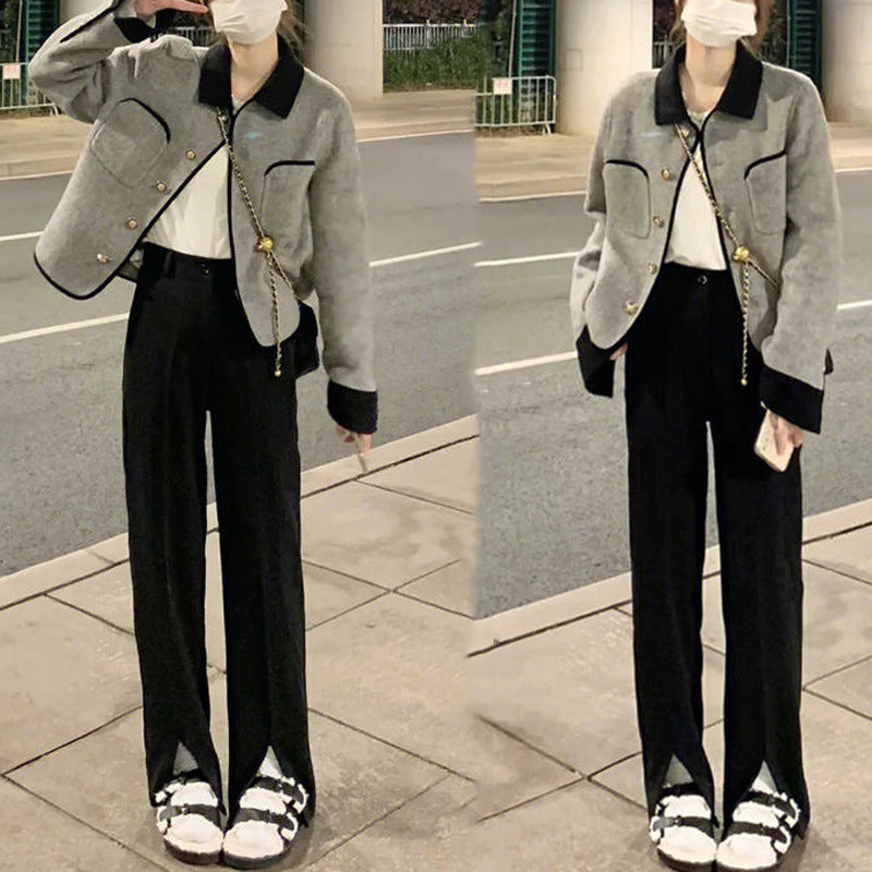 Fashionable Casual All-Matching Lapel Short Coat