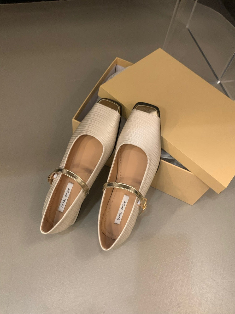 Chunky Heel French-Style - Classic Mary Jane Shoes For Women