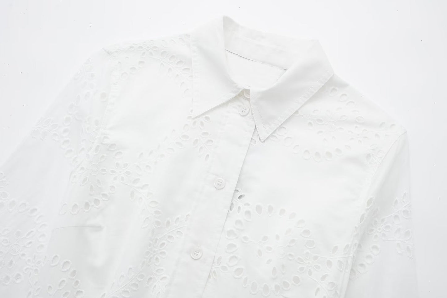 Embroidery Hollow-Out Long Dress