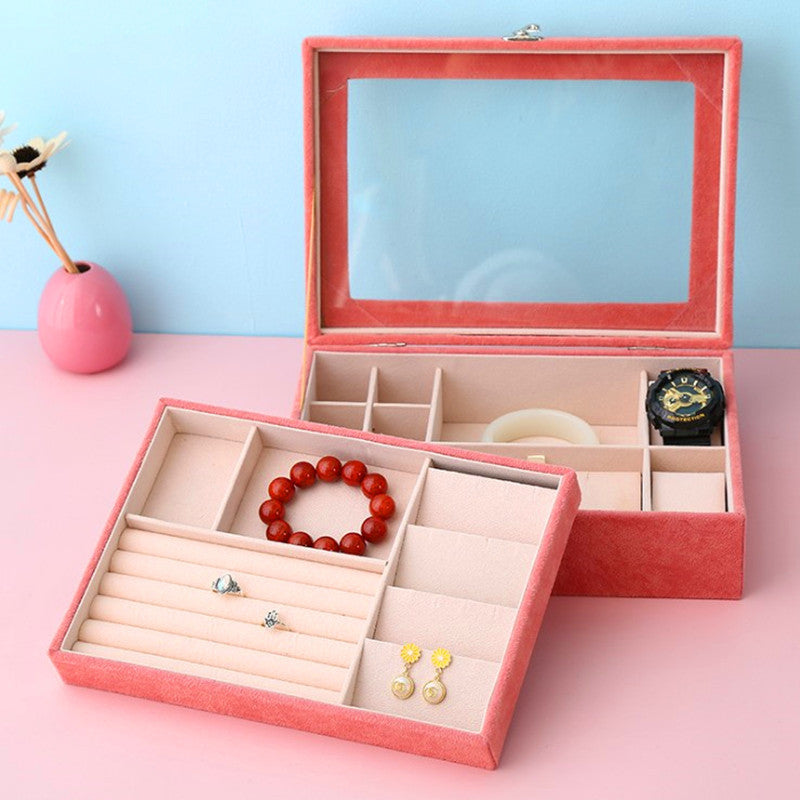 Ice Flower Velvet Jewellery Box