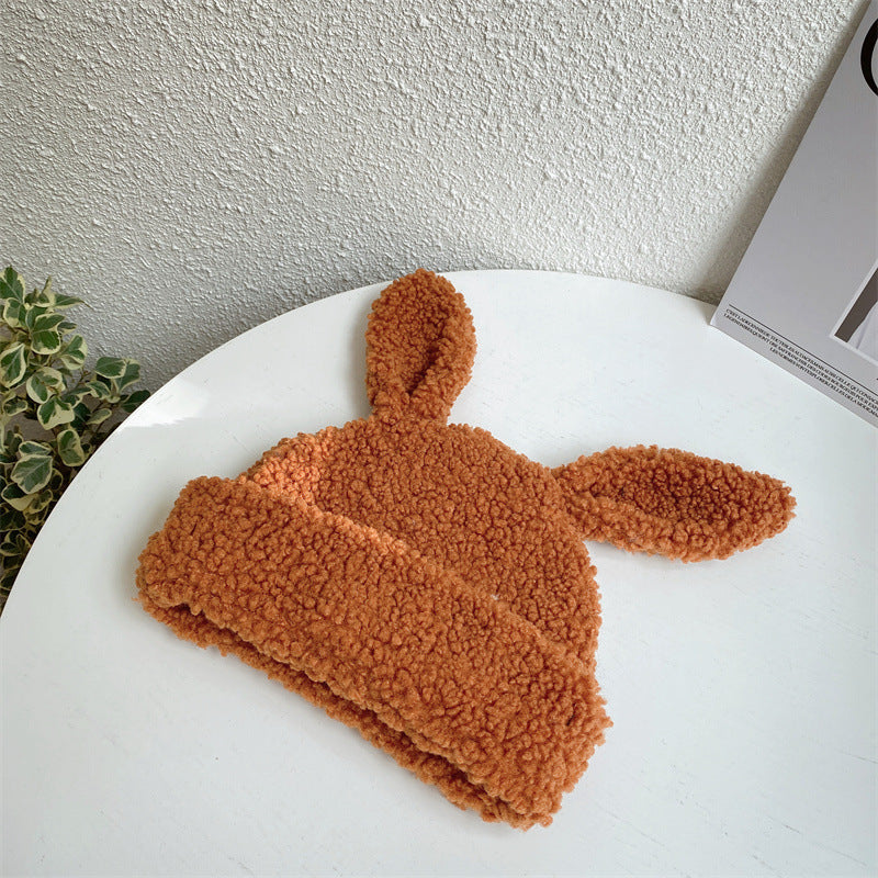 Lambswool Plush Rabbit-Ears Hat