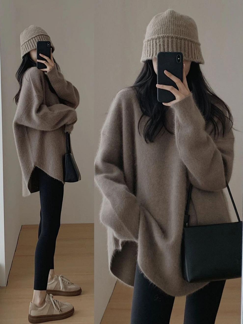 High-Grade Versatile Soft Glutinous Knitted Women's Sweater