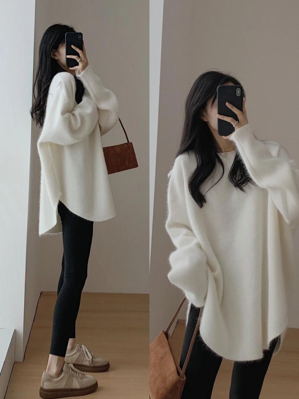 High-Grade Versatile Soft Glutinous Knitted Women's Sweater