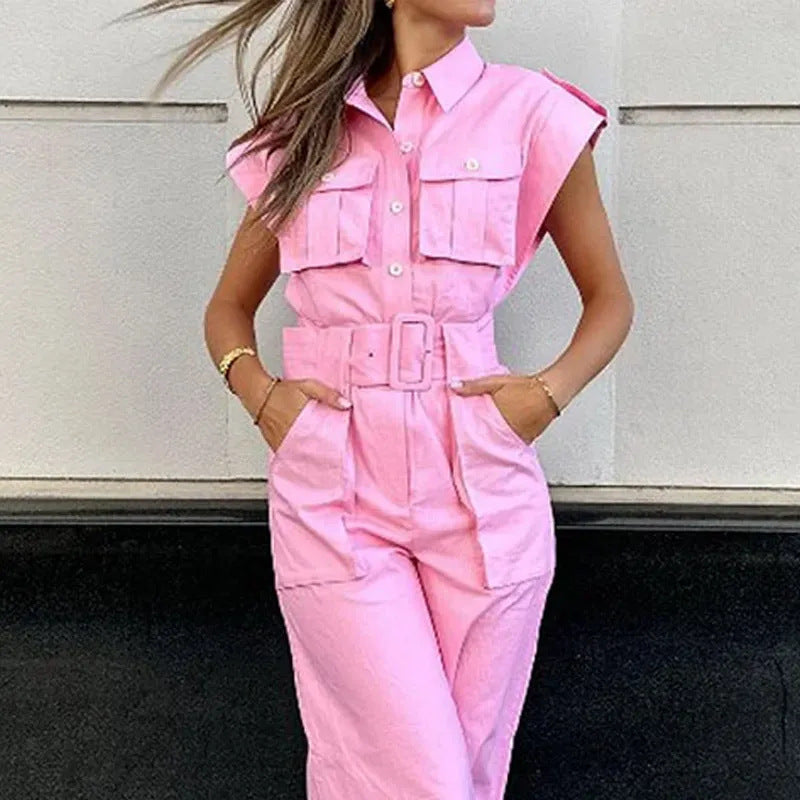 Women's All-Pink Jumpsuit