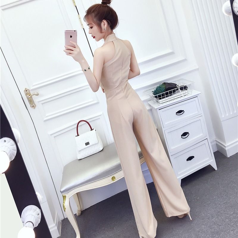 Wide-Leg Jumpsuit - High-Waist