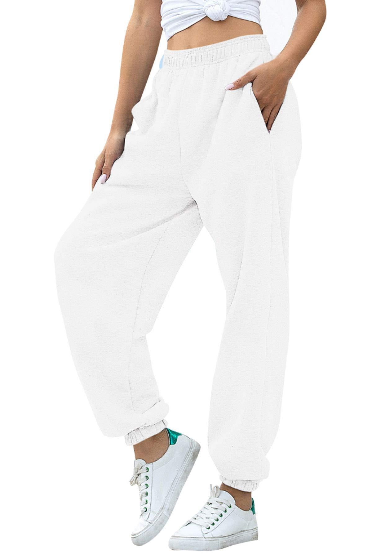 High-Waist Sports Trousers/Joggers