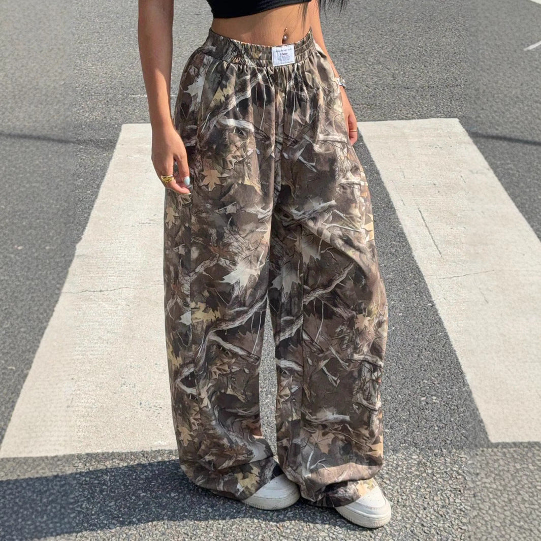 Hip-Hop Retro Street Multi-Pocket Camouflage Cargo Trousers