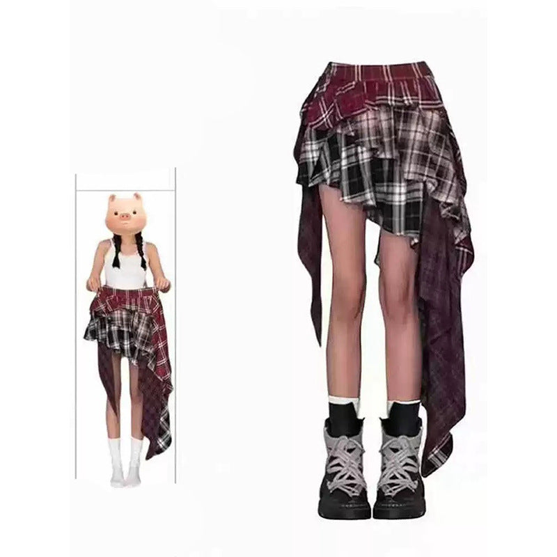 Patchwork Irregular Design Slim-fit Hot Girl Skirt