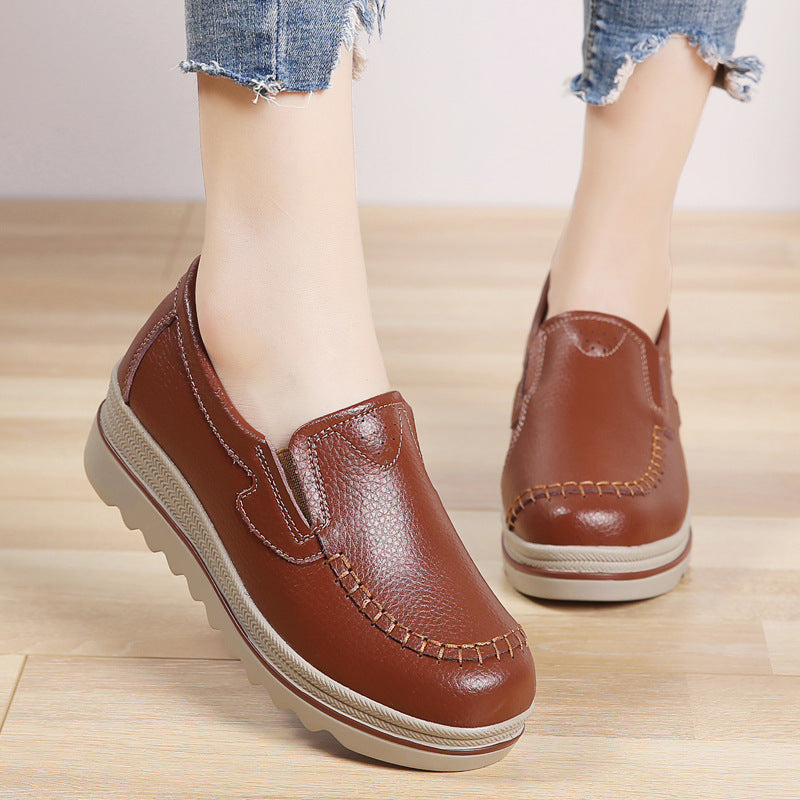 Leather Casual Shoes  For Women