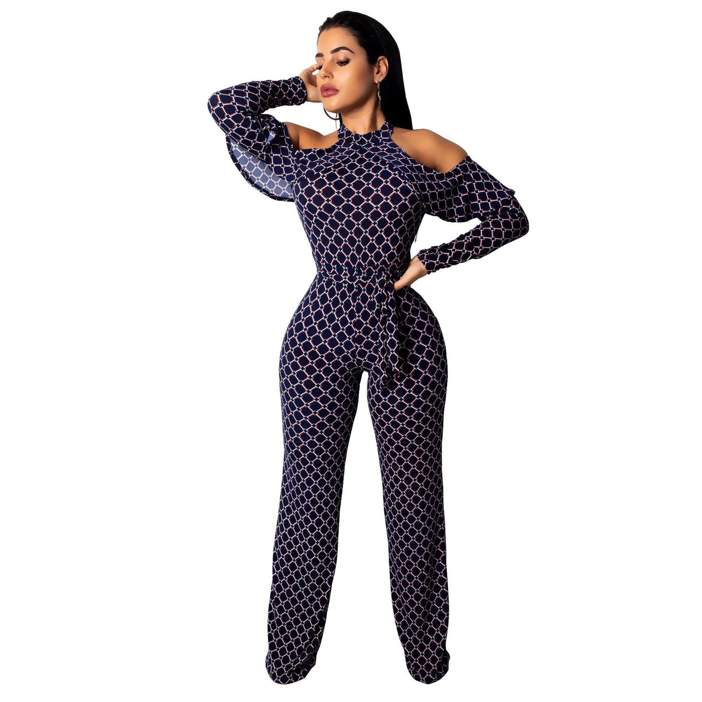 New Round-Neck Long Pants Jumpsuit