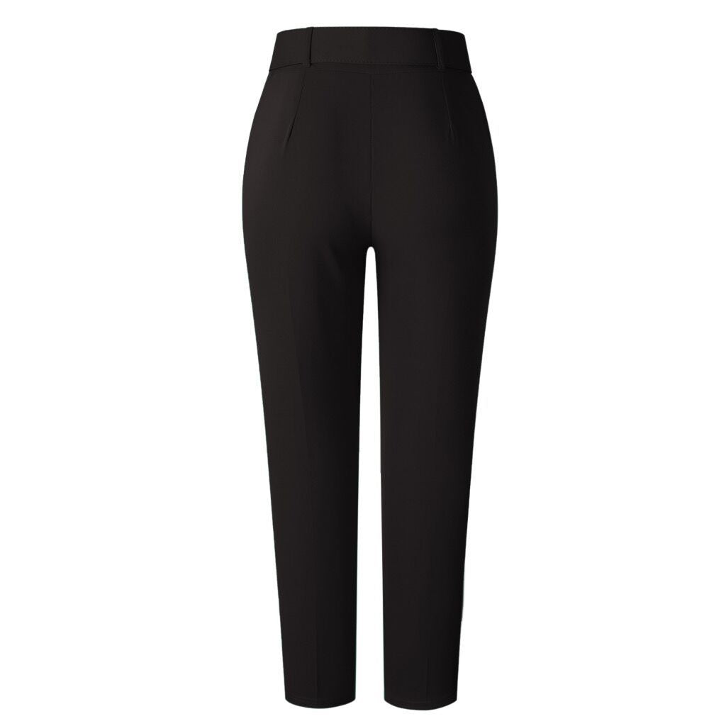 High-Waist Casual Trousers